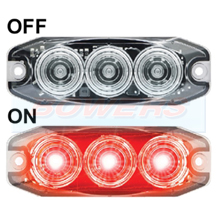 LED Autolamps 11RCM 12v/24v Compact Low Profile LED Clear Rear Stop/Tail Light Lamp